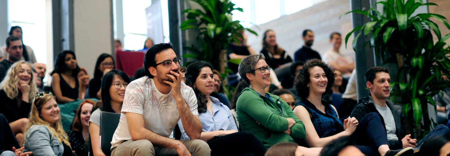 CAPP alumni attending event in Harris Keller Forum